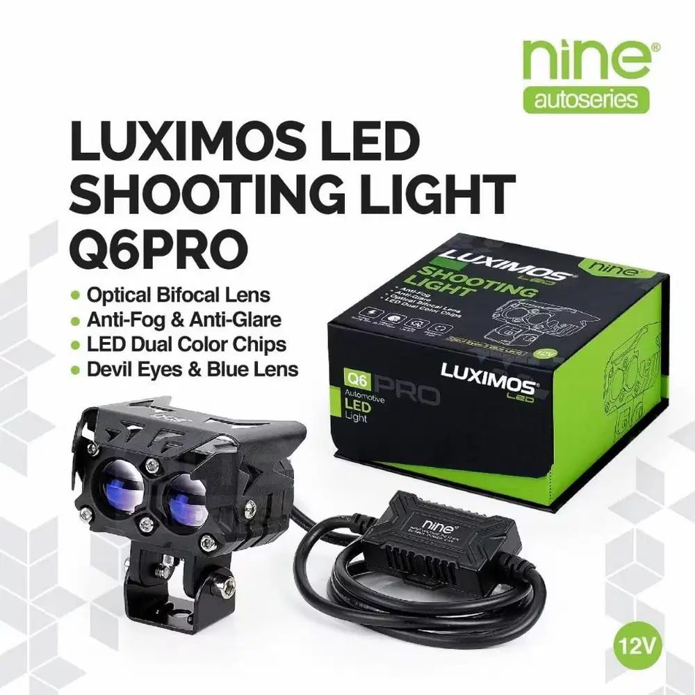 LUXIMOS Lampu Tembak 2 Mata SQL Super Terang Mini Laser Q6 Pro
