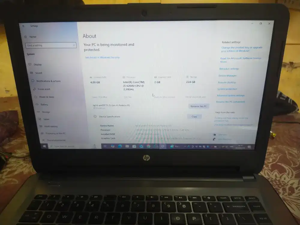 Laptop HP 14 Am015Tx