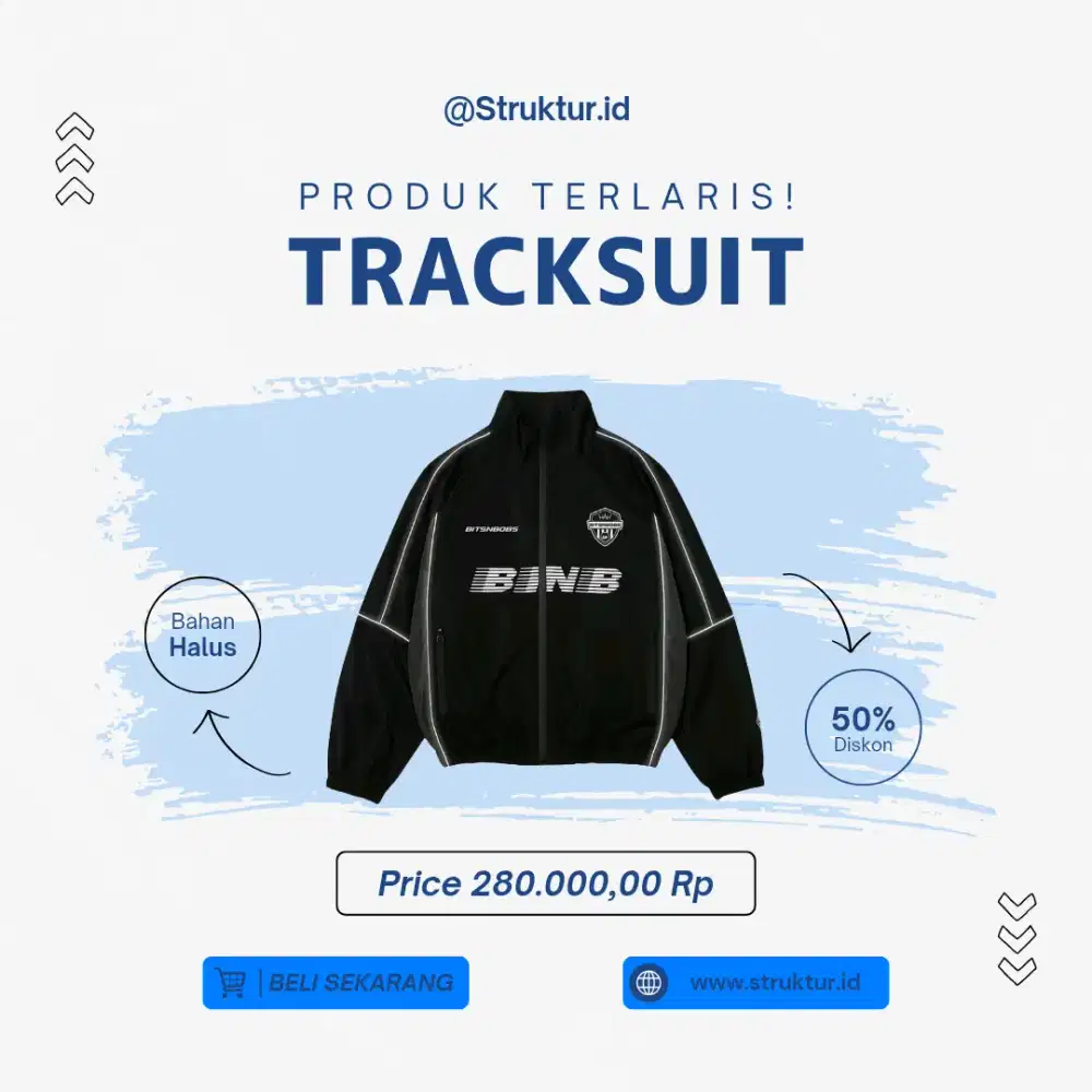 Tracksuit Parasut Avert Black
