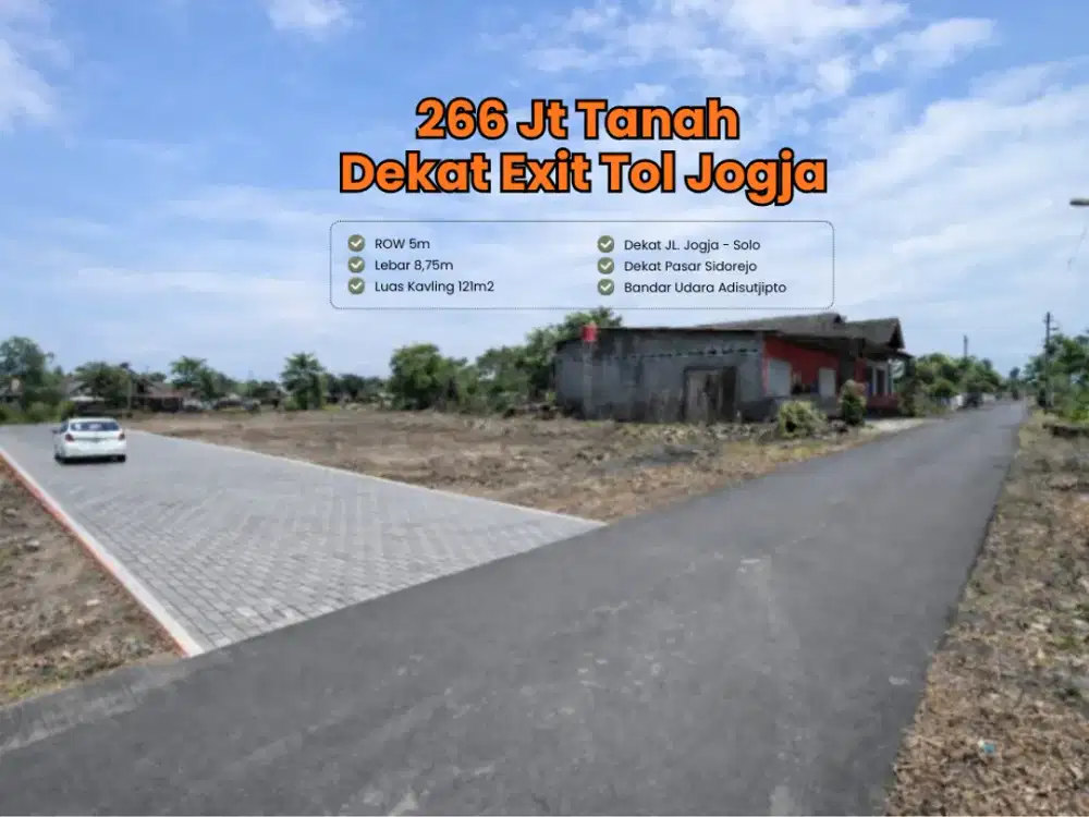 Tanah 2 Jt-an Dekat Candi Prambanan Tepi Jalan Aspal Lebar