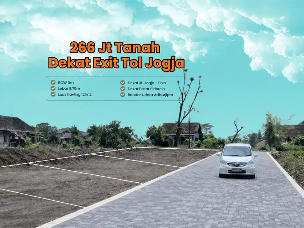 Tanah Strategis Dekat Bandara Adisucipto Jl. Jogja Solo