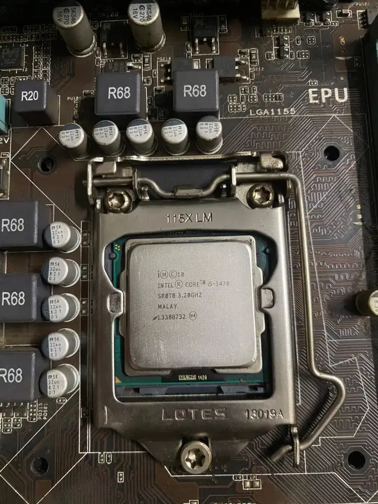 CPU i5 3470 + Mobo H61 Normal Siap Pakai