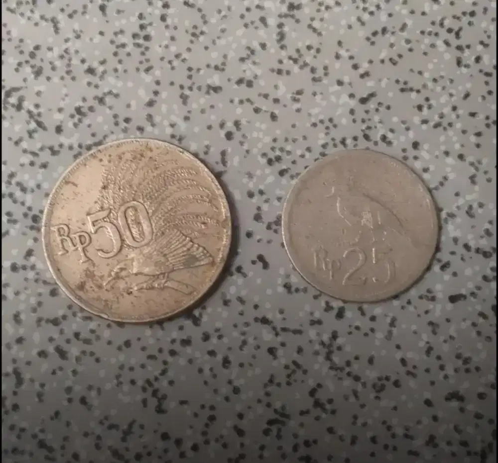 UANG KOIN 50 25 RUPIAH 1971 (COLECTOR ONLY)
