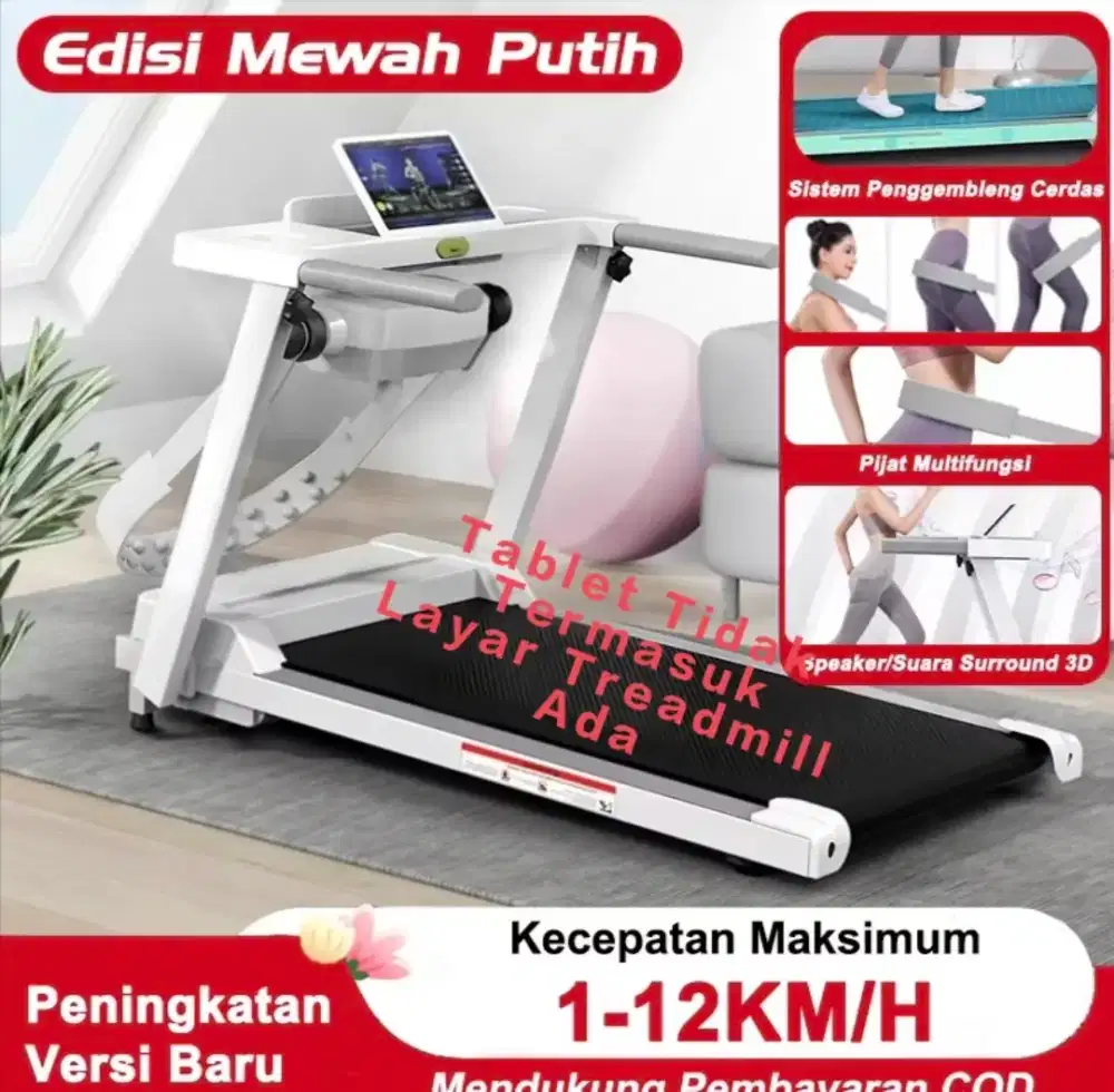 Treadmill Listrik + Alat Getar/Pijat