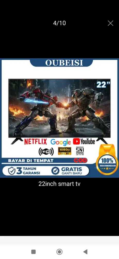 Jual TV led 22inch Oubesi