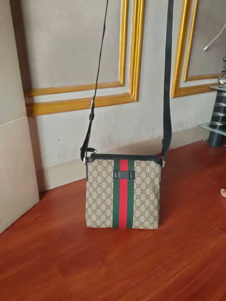 GUCCI GG Supreme Web Messenger Bag 471454 ORIGINAL Made In Italy