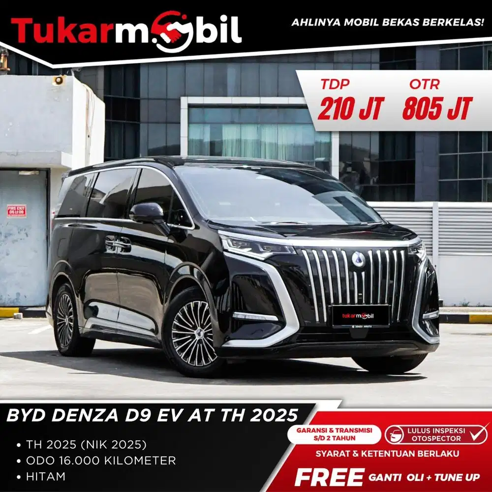 [BERGARANSI] BYD DENZA D9 EV AT 2025 LOW KM HITAM WARRANTY