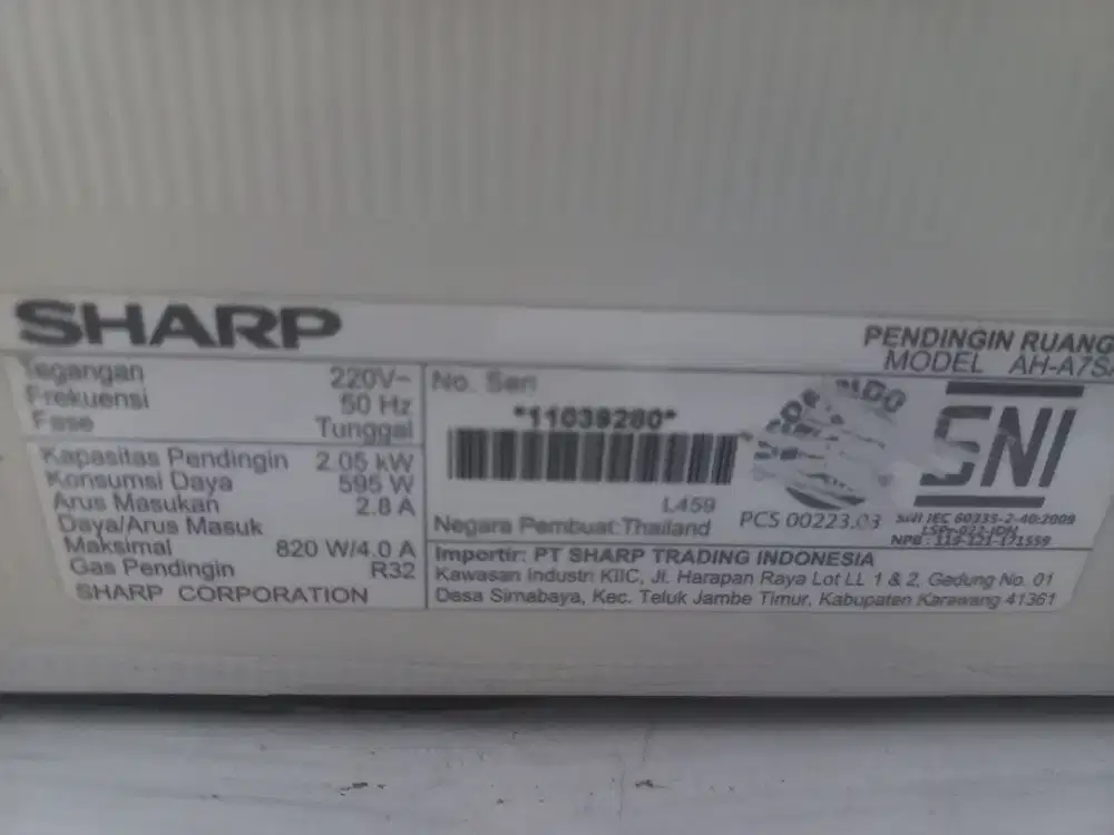 AC Sharf 3/4pk thailand