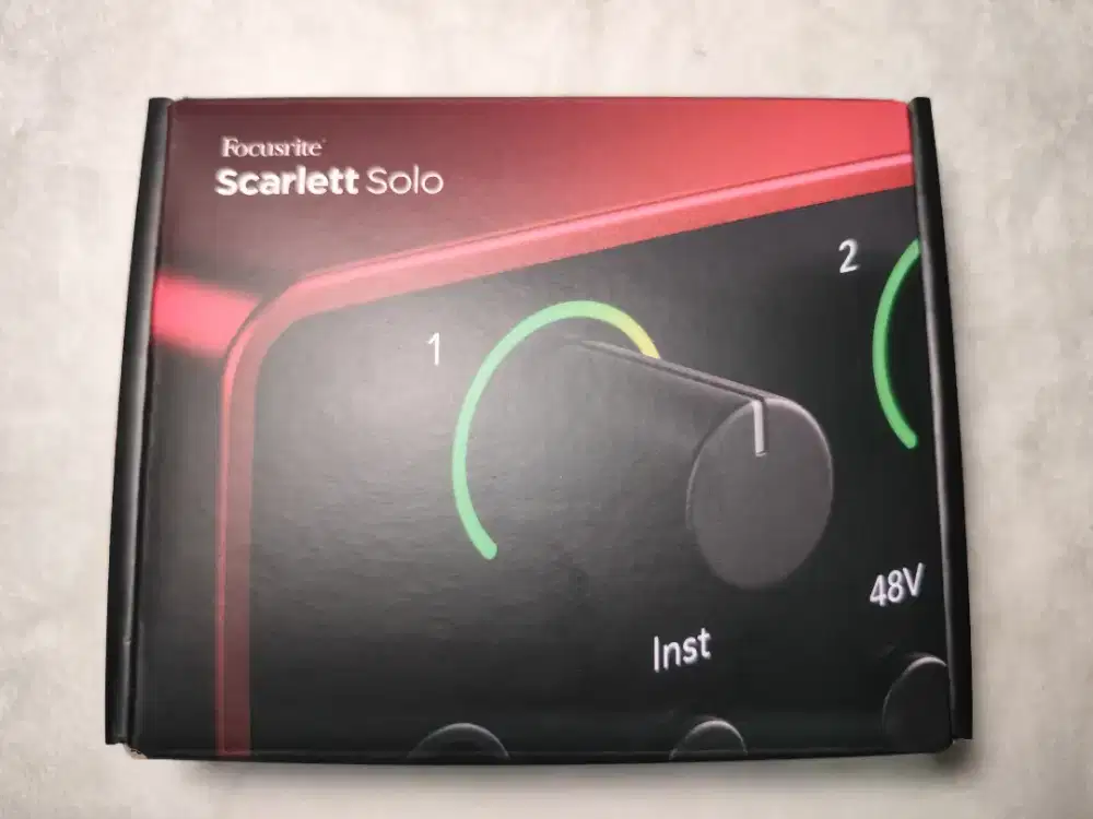 Focusrite Solo Gen 4 Soundcard Audio Interface Gitar Bass Mic Podcast