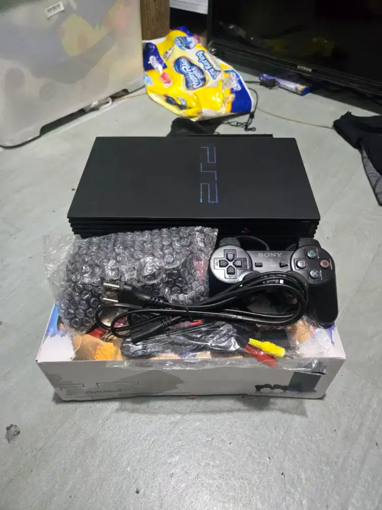 PS2 PS 2 PLAYSTATION 2 FAT HARDISK DALAM SECOND FULLSET 550RB NET