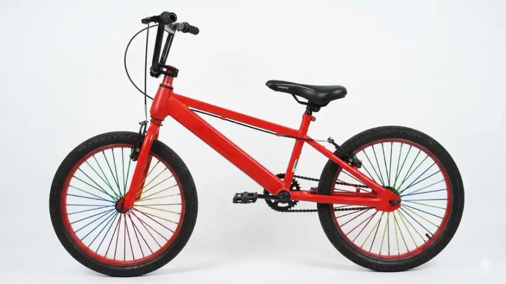 Sepeda BMX merk evergreen warna merah