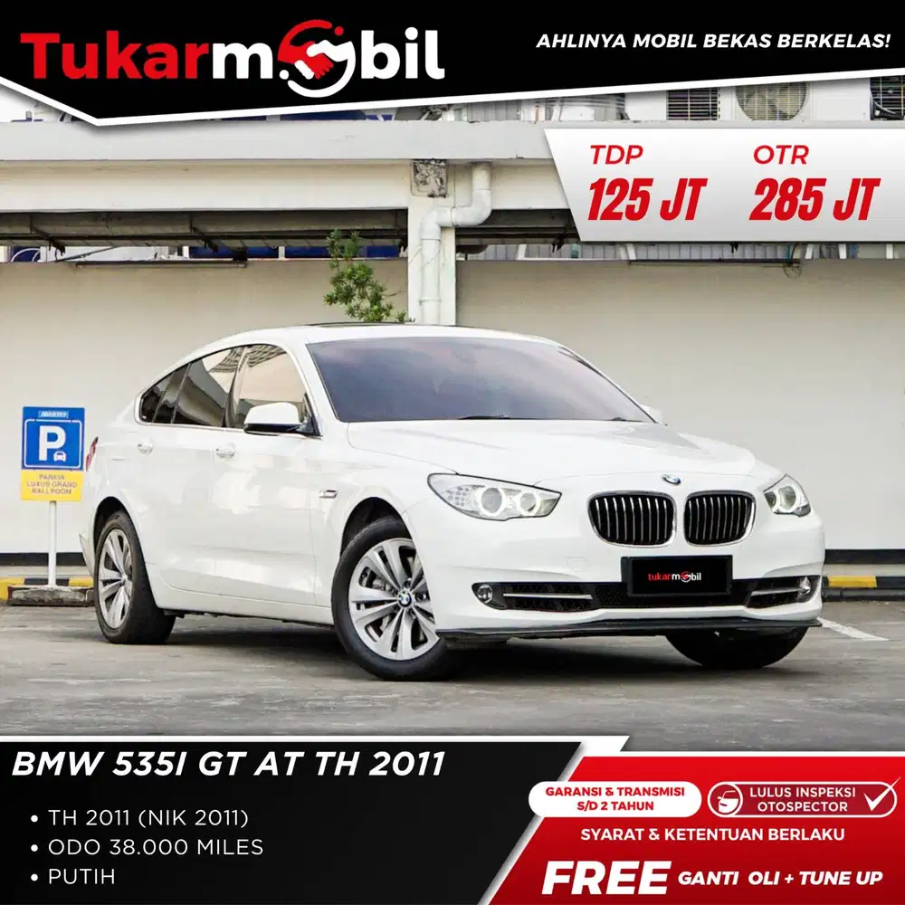 [BERGARANSI] BMW 535i GT TAHUN 2011 PUTIH LOW KM