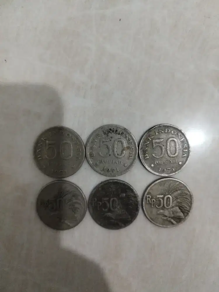 Koin 50 Perak Cendrawasih 1971