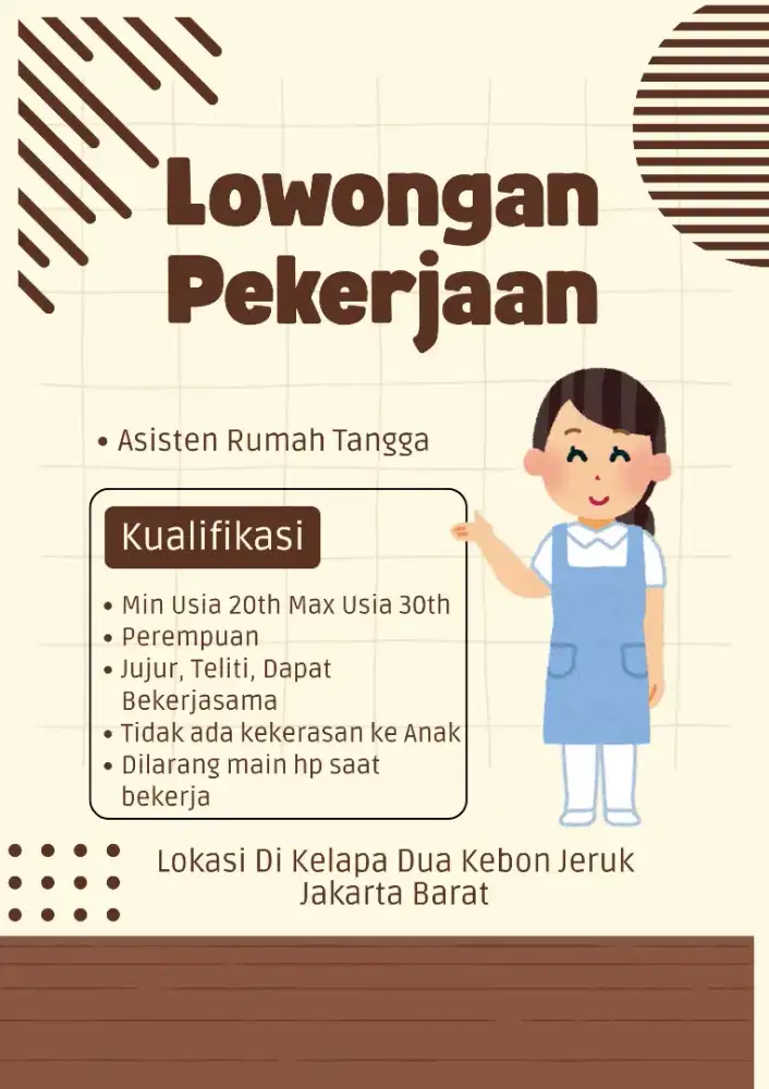 LOWONGAN KERJA ART