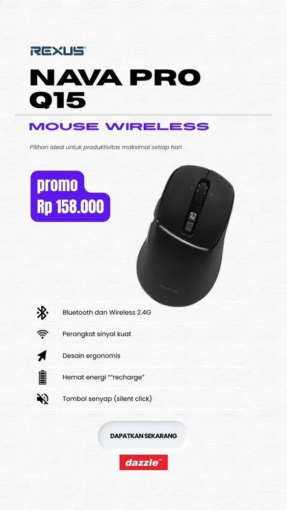 Rexus Nava pro Q15 mouse wireless