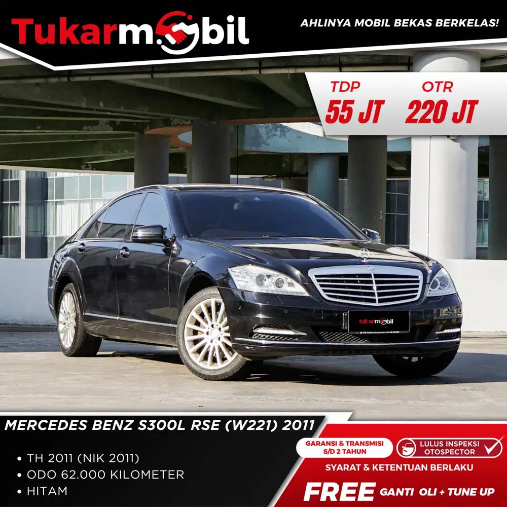 [BERGARANSI] MERC BENZ S300L RSE (W221) TAHUN 2011 HITAM LOW KM