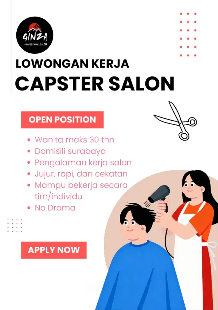 Lowongan Kapster Salon