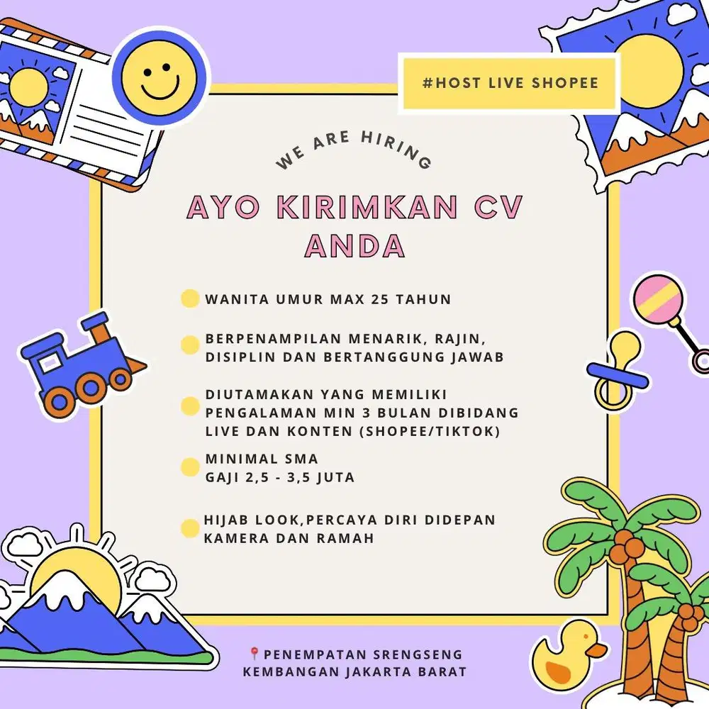 Lowongan perkerjaan livestream dan konten