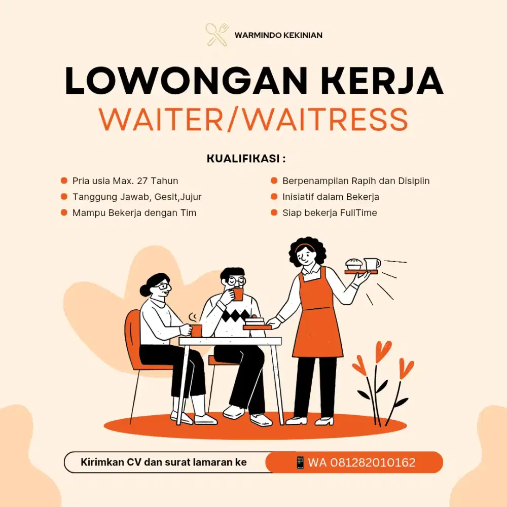 Lowongan kerja Waiter WARMINDO