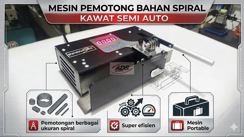 MESIN PEMOTONG BAHAN SPIRAL KAWAT SEMI AUTO