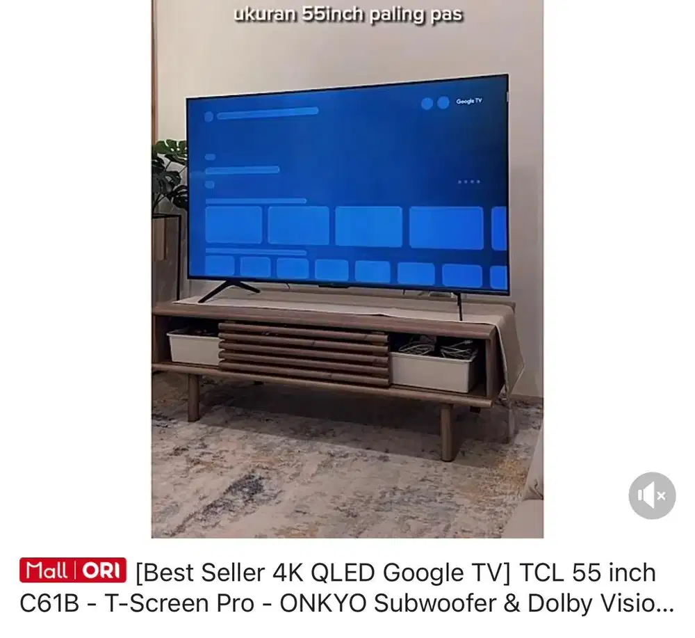 TCL QLED 55 inch C61 Google TV