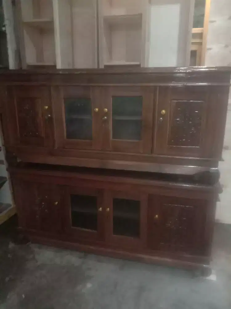 Bufet tv kayu jati, langsung pengrajin bayar cod