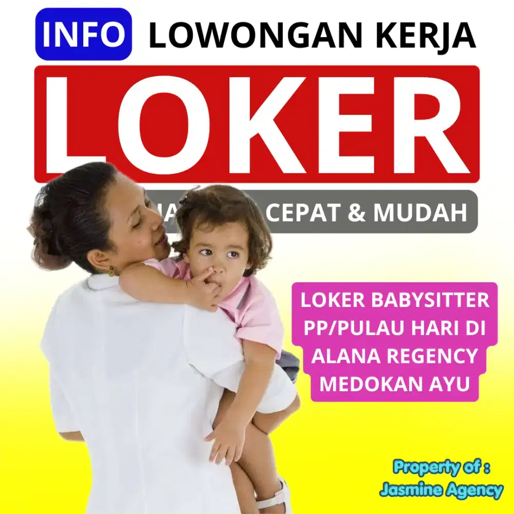 Loker babysitter PP Pulang hari di Surabaya