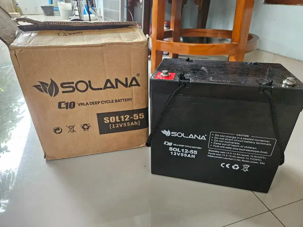 BATTERY AKI BATERAI ACCU VRLA AGM SOLANA 50AH-12V