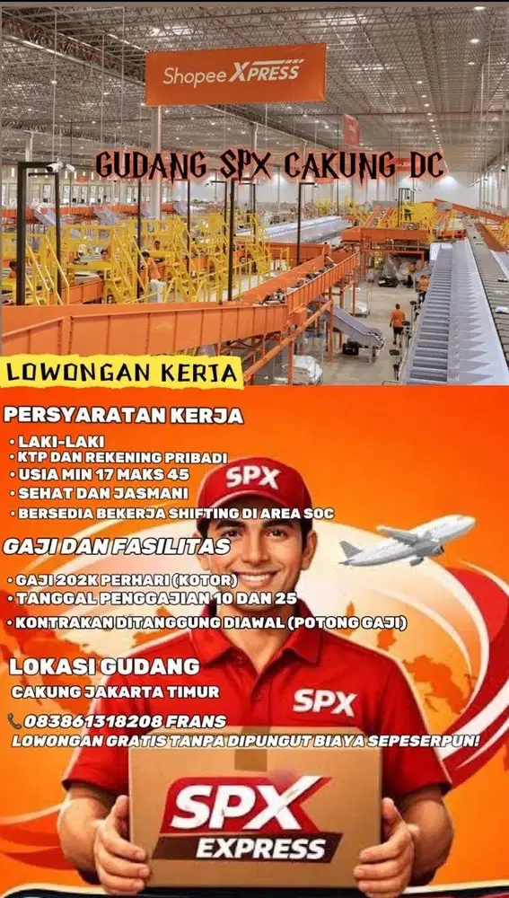 OPEN LOKER GRATIS KHUSUS PRIA