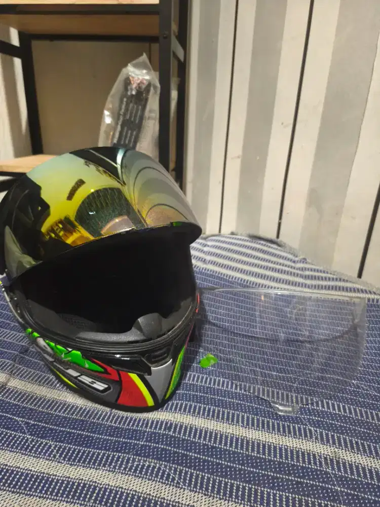 dijual Helm NJS ZX1 masi mulus doble visor mines kotak minat DM