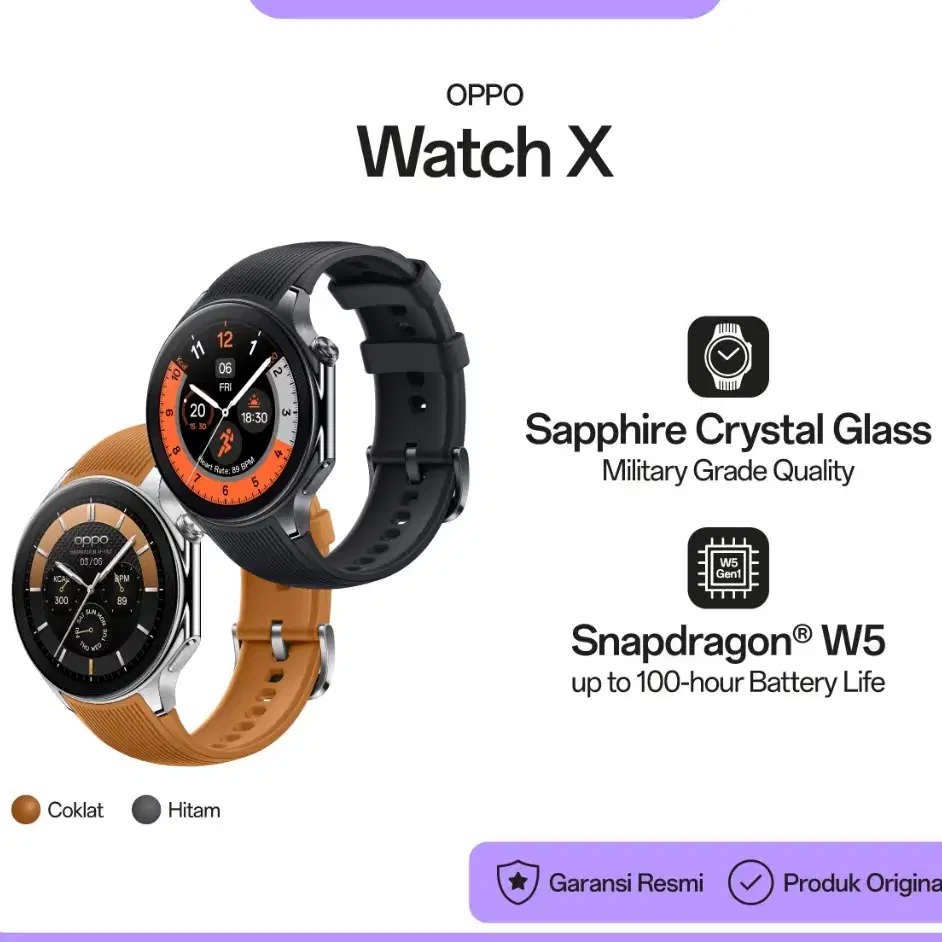 Oppo Watch X Platinum Black - New BNIB Garansi Resmi.
