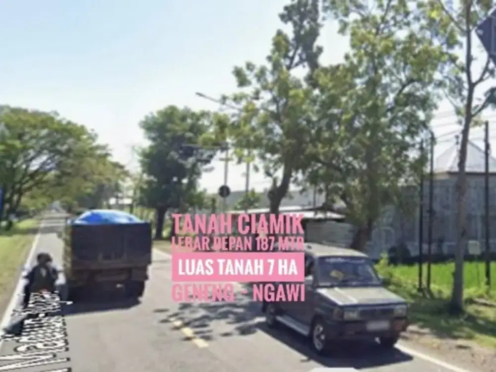 [W] Tanah LD 187 mtr, NOL Jalan Raya Propinsi Madiun-NGAWI, Lokasi Prospektif