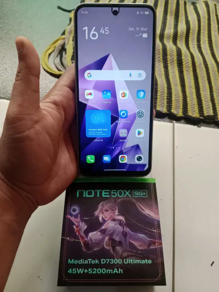 Infinix Note 50X 5G fullset mulus ram 8/256 NFC garansi panjang cakep