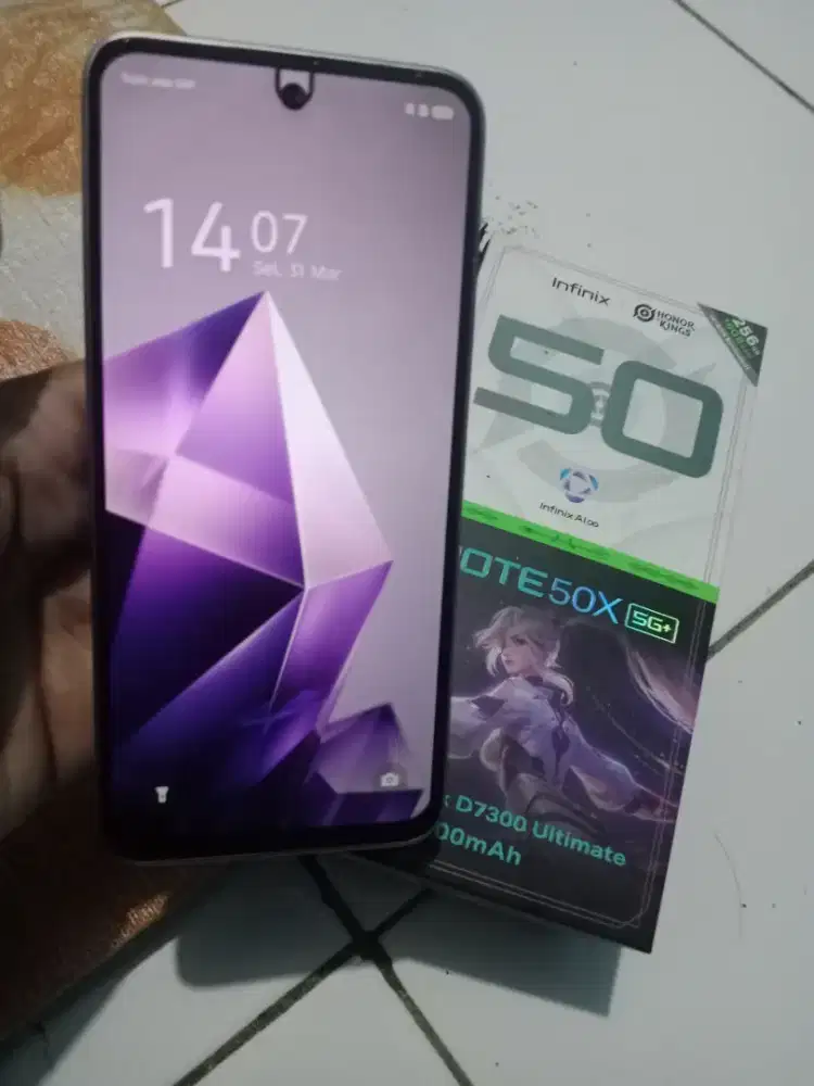 Infinix Note 50x jaringan 5G ram 8/256 gb mulus fullset nominus cakep
