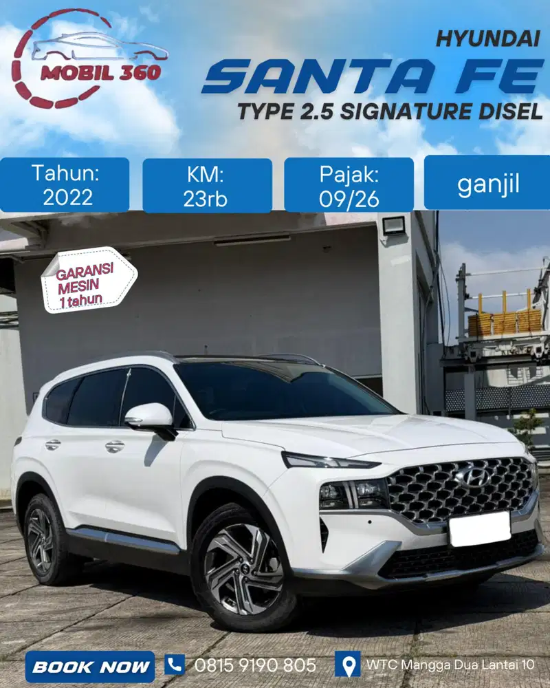 Hyundai Santa Fe 2.5 signature disel tahun 2022