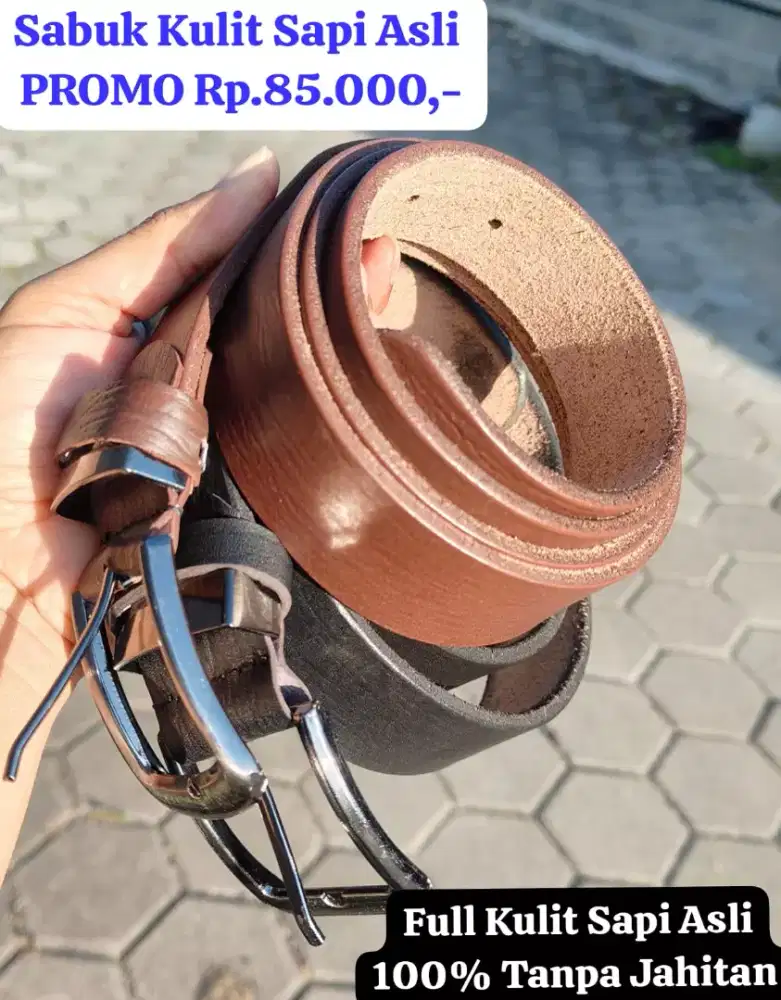 Sabuk Full Kulit Sapi Asli 100%