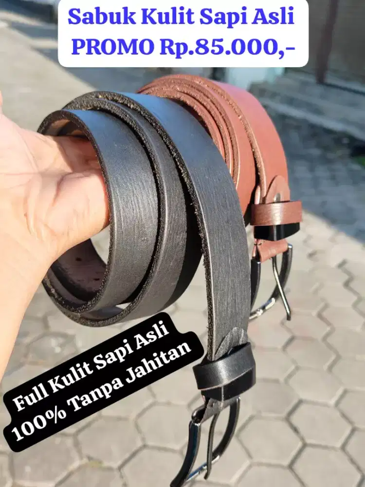 Ikat Pinggang Kulit Sapi Asli 100%