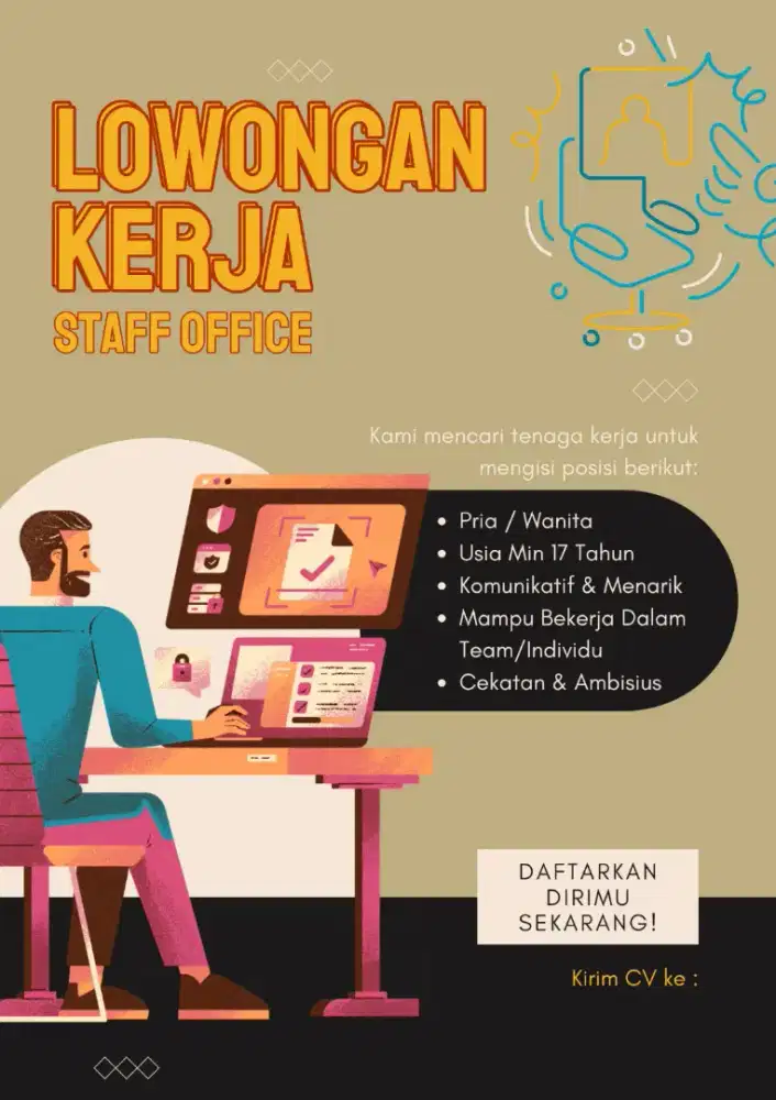 Lagi rekrut kerja di kantor, gratis