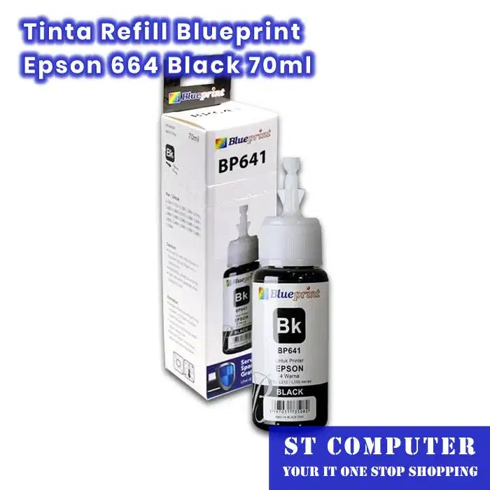 Tinta Refill Blueprint Epson 664 Black 70ml