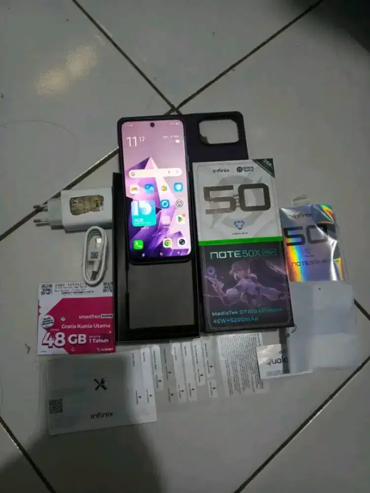Infinix Note 50x ram 8/256 jaringan 5G fullset mulus nominus