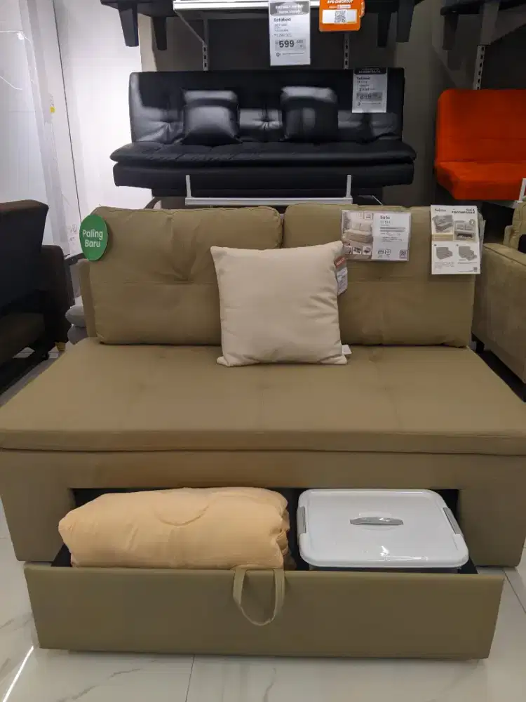 Sofa 2 seater penyimpanan