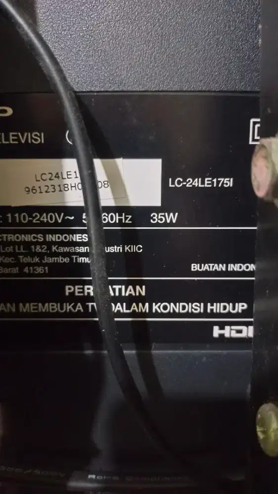TV Sharp Aquos LC-24LE175I (24 inci) + braket remote