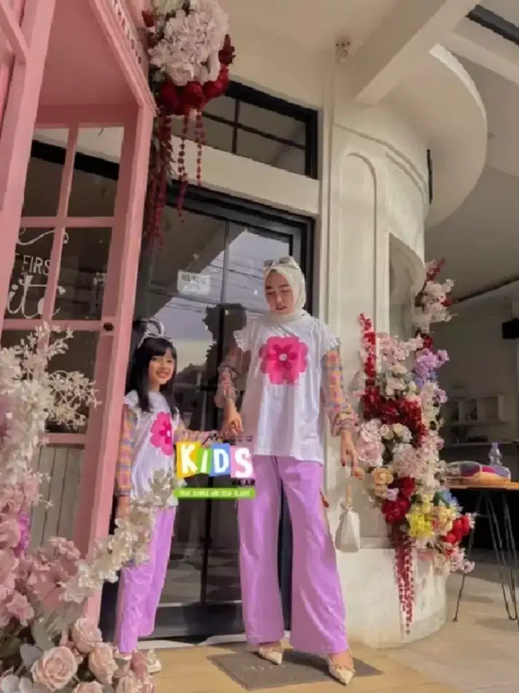 Set atasan & celana (kaos katun combed)