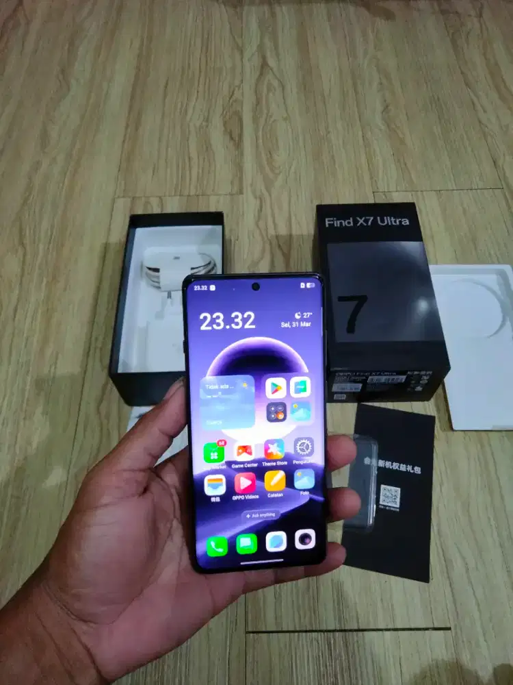 Oppo find X7 Ultra Ram 12/256 Gb Fullshet Inter Mulus TT Hp Lain