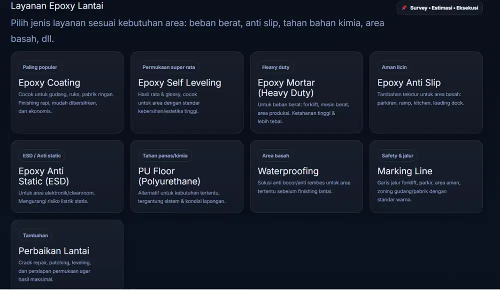 Jasa Epoxy Lantai Profesional