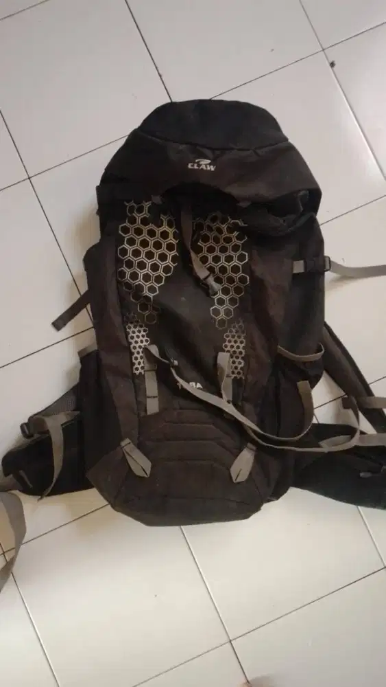 Tas Gunung Carrier 40L Claw Toba Backpack - Hitam