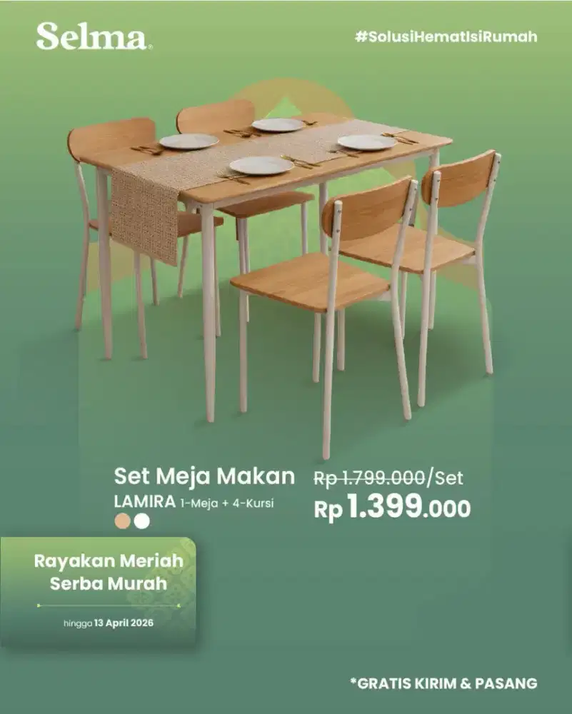 Set meja makan selma