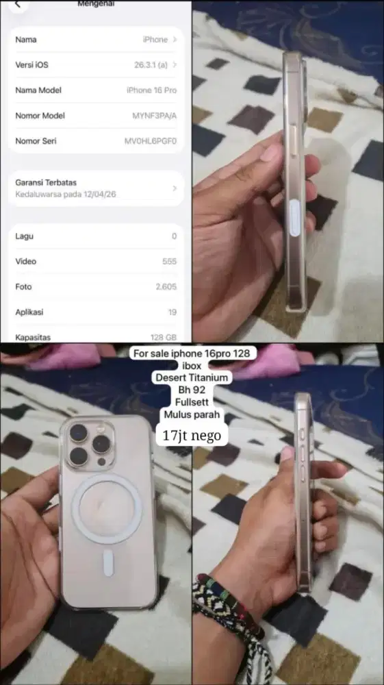 Jual Iphone 16 pro
