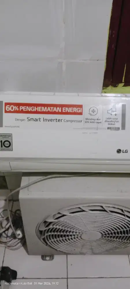 AC merek LG inverter 0,5 PK Ori jarang pakai kondisi bagus garansi