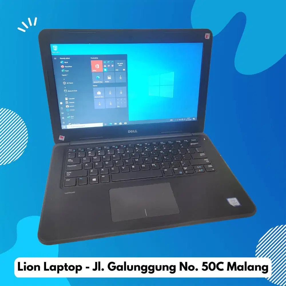 Core i5 Gen 7 Murah Mulus RAM 8GB SSD 256GB Dell Latitude 3380 [01|04]